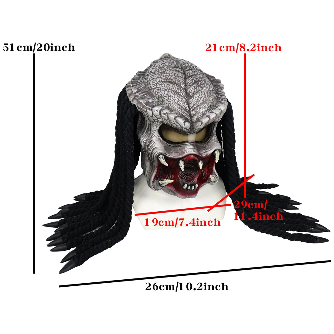 Bulex Movie Alien vs. Predator Mask Horrific Monster Masks Halloween Cosplay Props Average Size for Adults