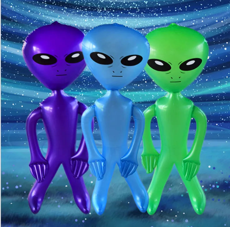 UFO ET PVC Alien Inflatable Doll Adult Child Toy Halloween Horror Christmas Birthday Party Novelty Treasures Outer Space Party