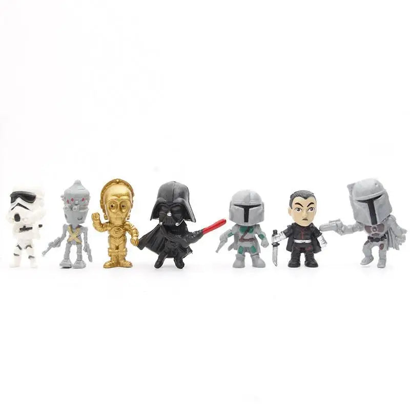14pcs/set  Disney Star Wars Action Figure Toys Baby Yoda Bb-8 Darth Vader Imperial Stormtrooper Model Doll Children Toys Gifts