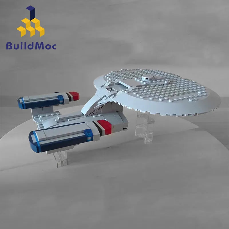Buildmoc 12916 Star Treks-Series Spaceship Toys NCC-1701 Enterprise D Blockade Runner Set Educational Building Blocks Kids Gifts