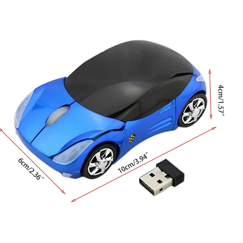 Car Shaped Wireless Gaming Mouse 2.4G  USB Mouse for PC Computer Laptop Gaming Players Gifts 40JB