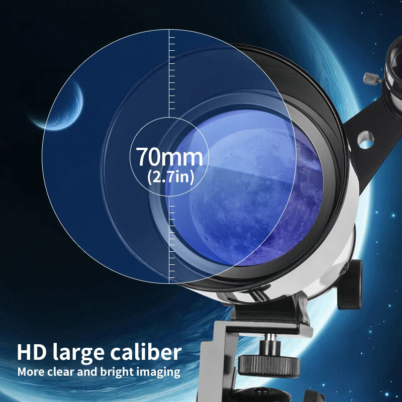 HD Professional Astronomical Telescope FMC Coating Bak4 Prism 70mm Objective For Stargazing Watching The Moon And Stars Gift