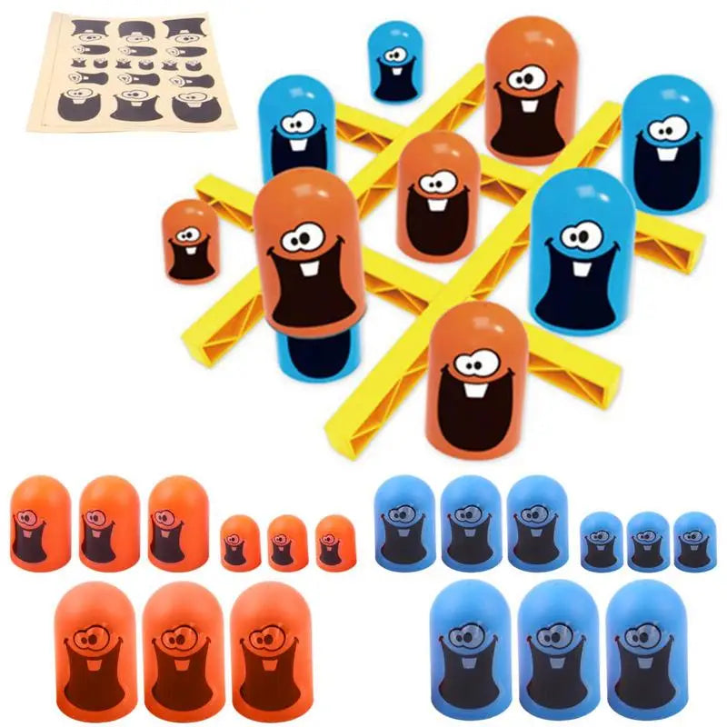 2024 New TicTac Toe Cartoon Thinking Training Gobblets Gobblers Board Game Big Eat Small Strategy Game Educational Toy For Kids