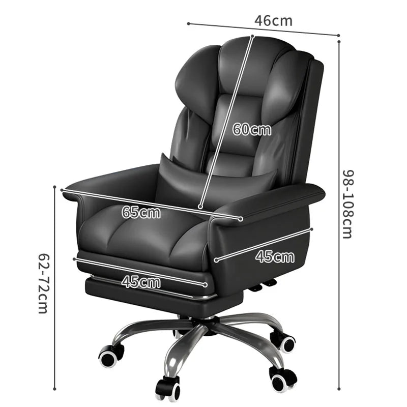 Small Apartment Black Office Chair Ergonomic Latex Relax Simplicity Gaming Chair Comfort Modern Chaises De Bureau Home Furniture
