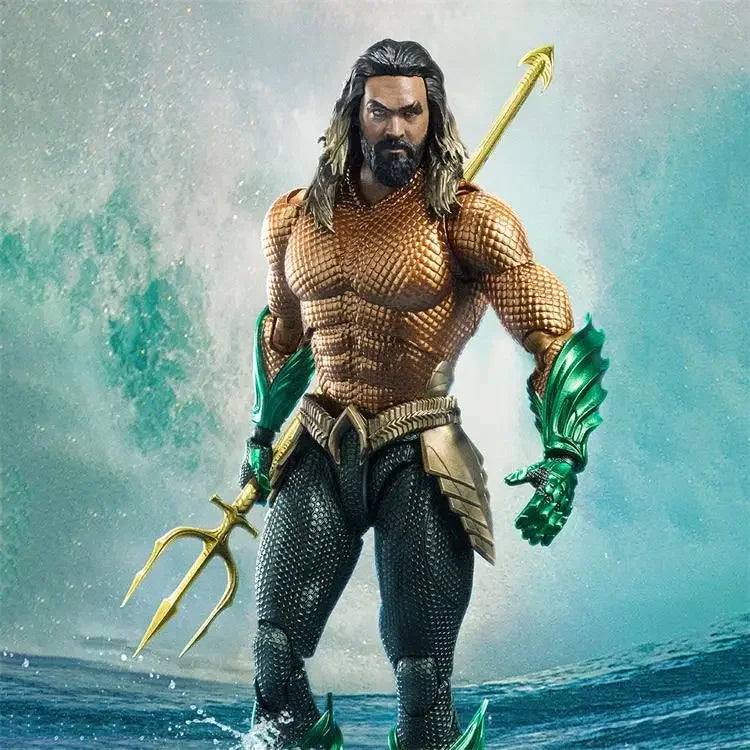 Bandai Original Aquaman Arthur Justice League S.H.Figuarts Shf 2.0 Collection Action Anime Figurine Model Statue Movie Toy Gift