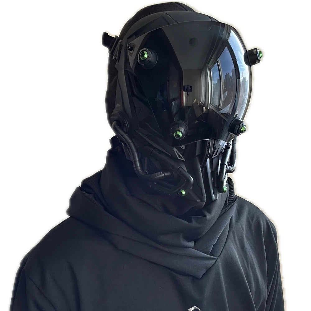 Cyberpunk Mask Futuristic Techwear Helmet Cosplay Sci Fi Punisher Mask For Party Music Festival Halloween