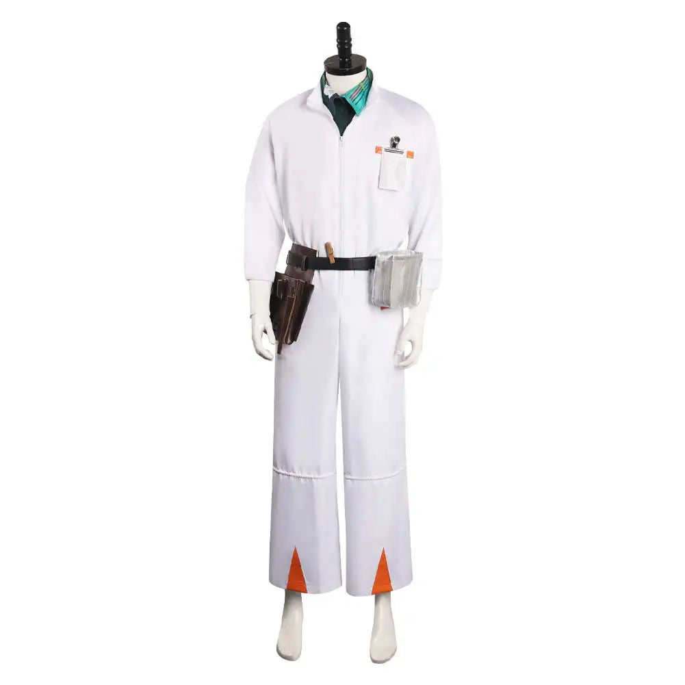 Doc Brown Cosplay Costume Fantasia Movie Back To Future Jumpsuit Adult Men Male Disguise Halloween Carnival Suit Party Clothes