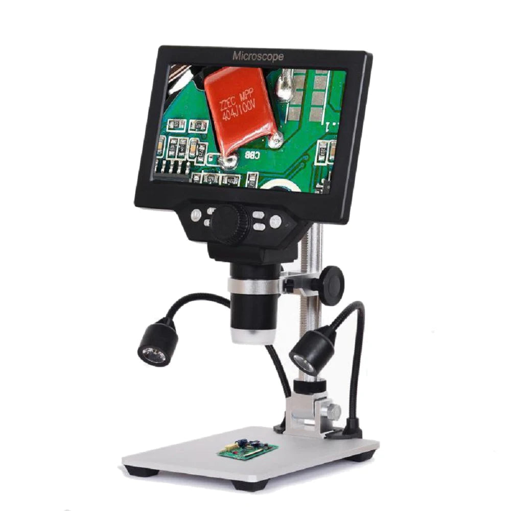 G1200 Microscope Digital Microscopes 7" Screen 12MP 1-1200X Electronic Microscopio Trinocular Continuous Amplification Magnifier