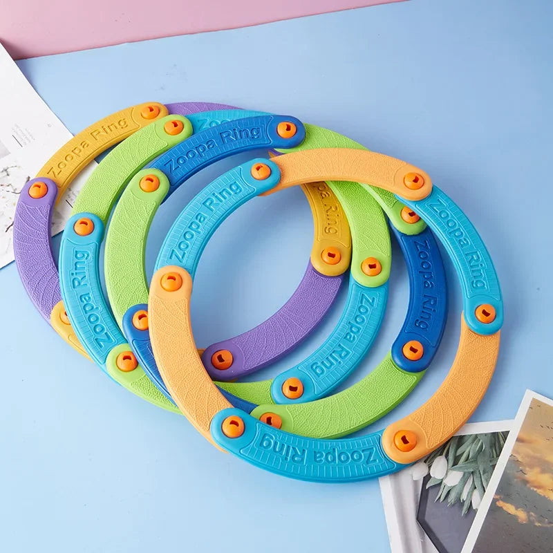 1 Pcs Fun Variety Folding Puzzle Soft Boomerang Flying Disc Children's Parent-Child Outdoor Interactive Games Flying Disc Toys
