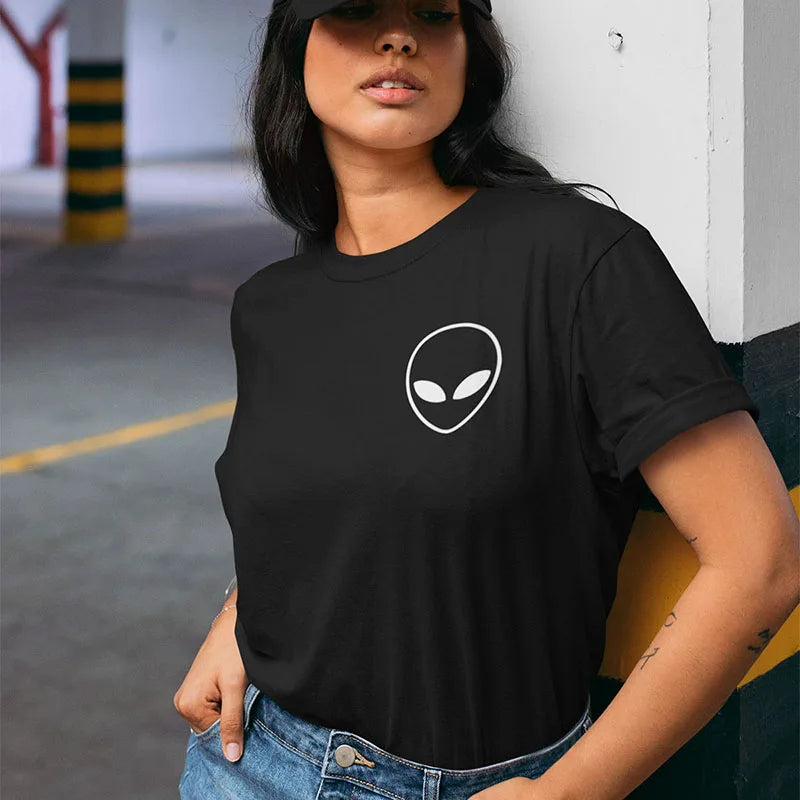 Alien T Shirt Logo Men Women 100% Cotton US Size Tshirt Gifts Summer Male Tops Tee