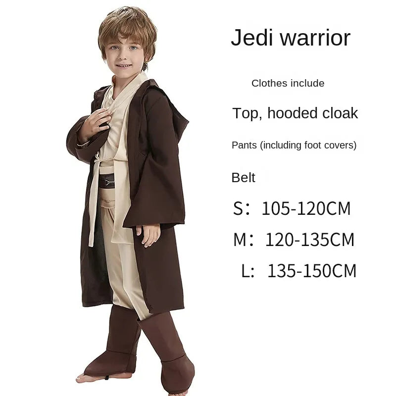 Cosplay Costume for Kids - Star Wars Jedi Outfit for Halloween Party and Stage Performance