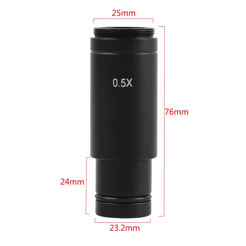 0.5X 0.4X 1.0X C Mount Microscope Adapter 23.2mm Electronic Eyepiece Reduction Lens 0.5X Microscope Relay Lens For CCD Camera