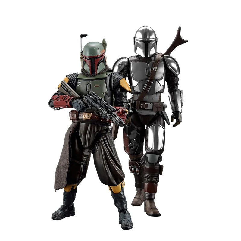 Bandai STAR WARS Mandalorian Anime Model Boba Fett GRUGO Action Figure Assembly Model Toys Collectibles Ornaments Gift For Kids