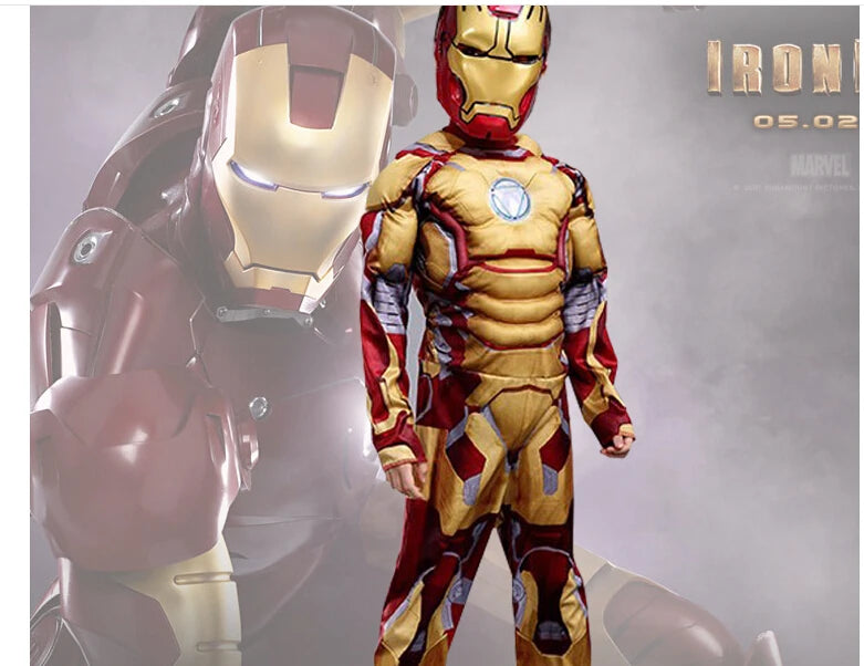 3 Infinite War Iron Man Children's Cosplay Costume Stage Performance Birthday Banquet Dress Up Props Kids Gifts