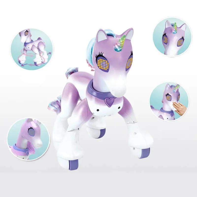 Large RC Unicorns Robot Cute Cartoon Animal Infrared Induction Model Electric Educational Remote Control Pet Toys For Children
