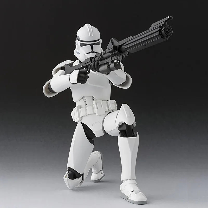15-18cm Star Wars Action Figure Attack of The Clone Trooper Red Empire White Soldier Black Storm Soldier Pvc Model Figurine Gift