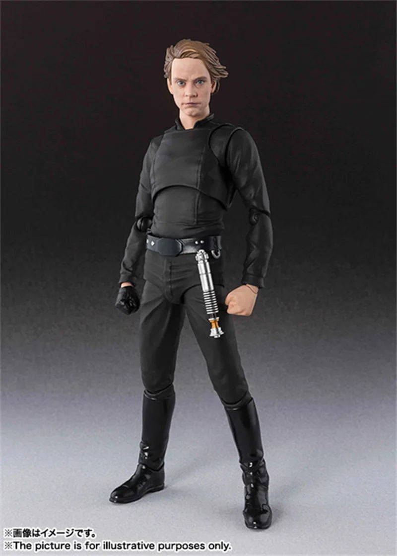 Anime Star Wars Series Shf Figure Luke Skywalker Jedi Knight Black Action Figure Anakin Movable Modle Figurine Toys Gift For Kid