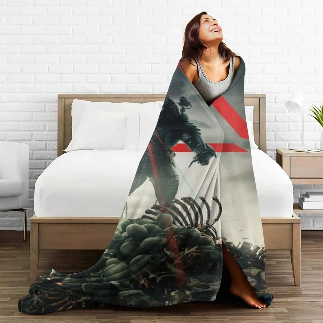 Alien Vs. Predator Blankets Fleece Textile Decor Multifunction Super Warm Throw Blanket for Bed Office Bedspread