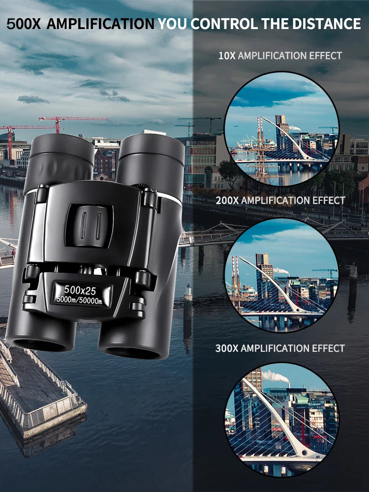 500X25 50000m Zoom Telescope Professional Powerful Binoculars Long Range Portable Monocular Low Night Vision for Camping Tourism