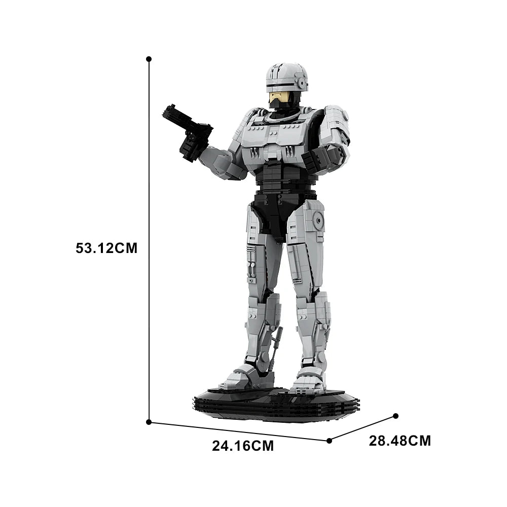 Gobricks MOC Robocop Robot Mechanical War Police Action Movie Figure Model Building Block Educational Toys For Kid Gifts