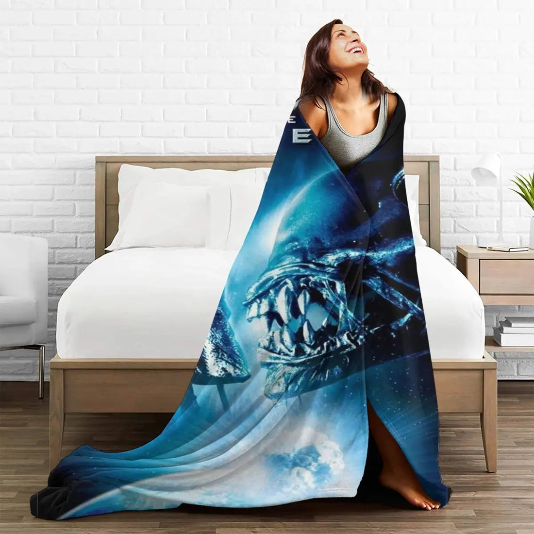Alien Vs. Predator Blankets Flannel Textile Decor Horror Movie Multifunction Soft Throw Blankets for Sofa Car Bedspreads