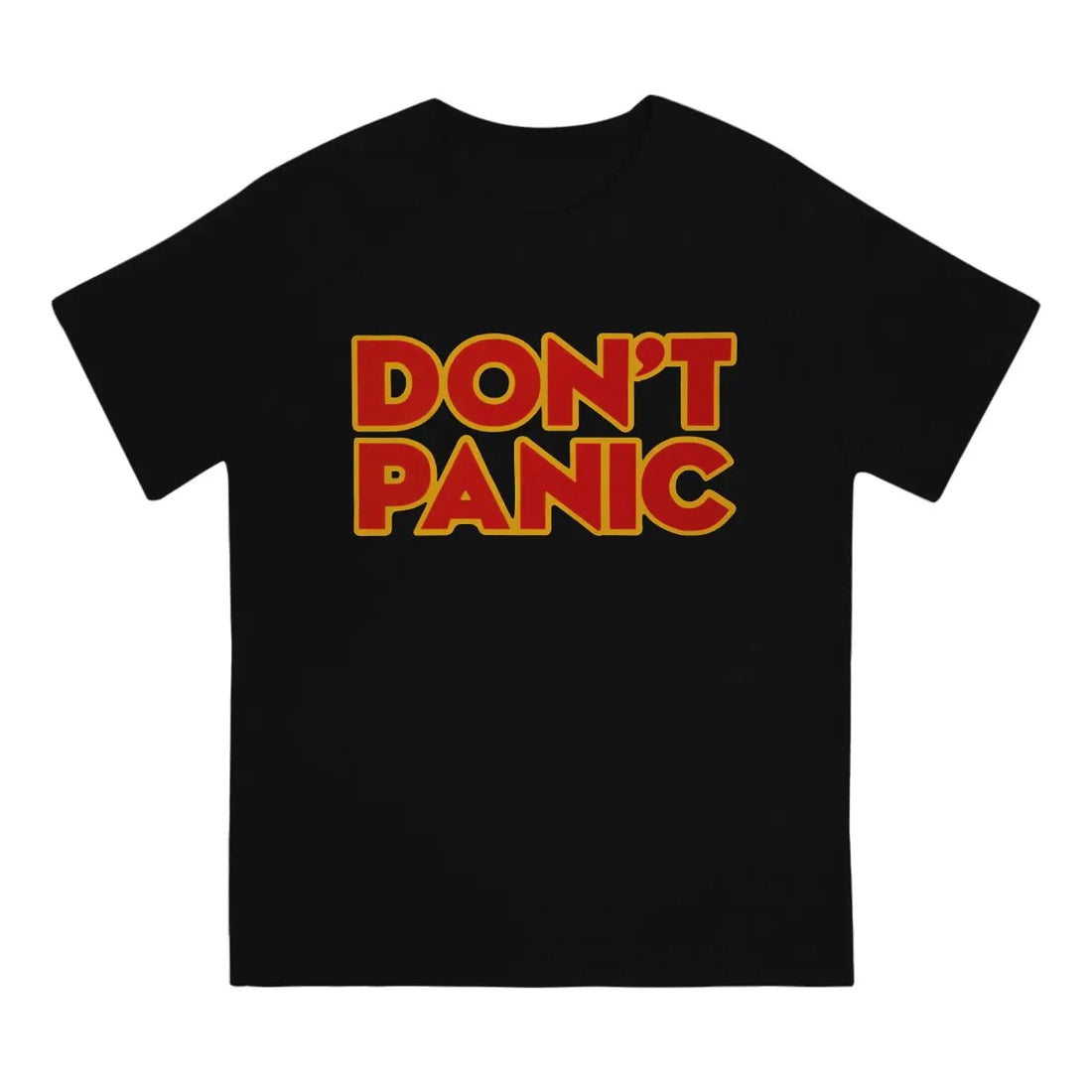 Don't Panic Retro Unique TShirt The Hitchhikers Guide To The Galaxy Film Leisure Polyester T Shirt Summer T-shirt For Men Women