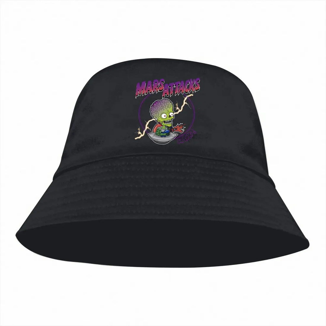 Alien Unisex Bucket Hats Mars Attacks Alien Sci-Fi Movies Hip Hop Fishing Sun Cap Fashion Style Designed