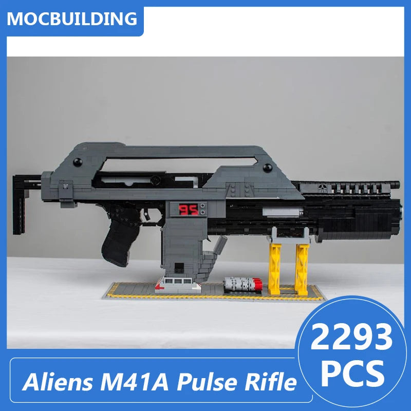 Aliens M41A Pulse 1:1 Scale Moc Building Blocks Space Diy Assemble Bricks Educational Military Display Xmas Toys Gifts 2293PCS
