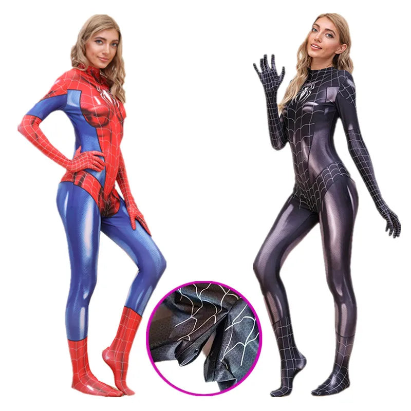 Movie Character Costume Sexy Jumpsuit with Mask for Halloween Cosplay Party with Cutout