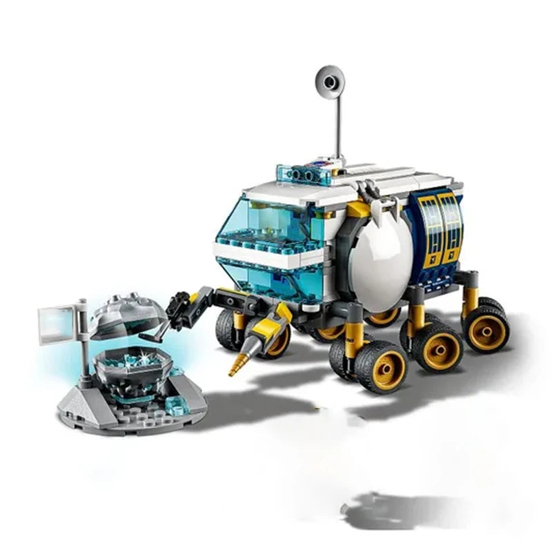 Creative City Outer Space The Moon Rover 60348 Building Blocks Astronaut Model Probe Vehicle Toys Kids Adult For Gifts