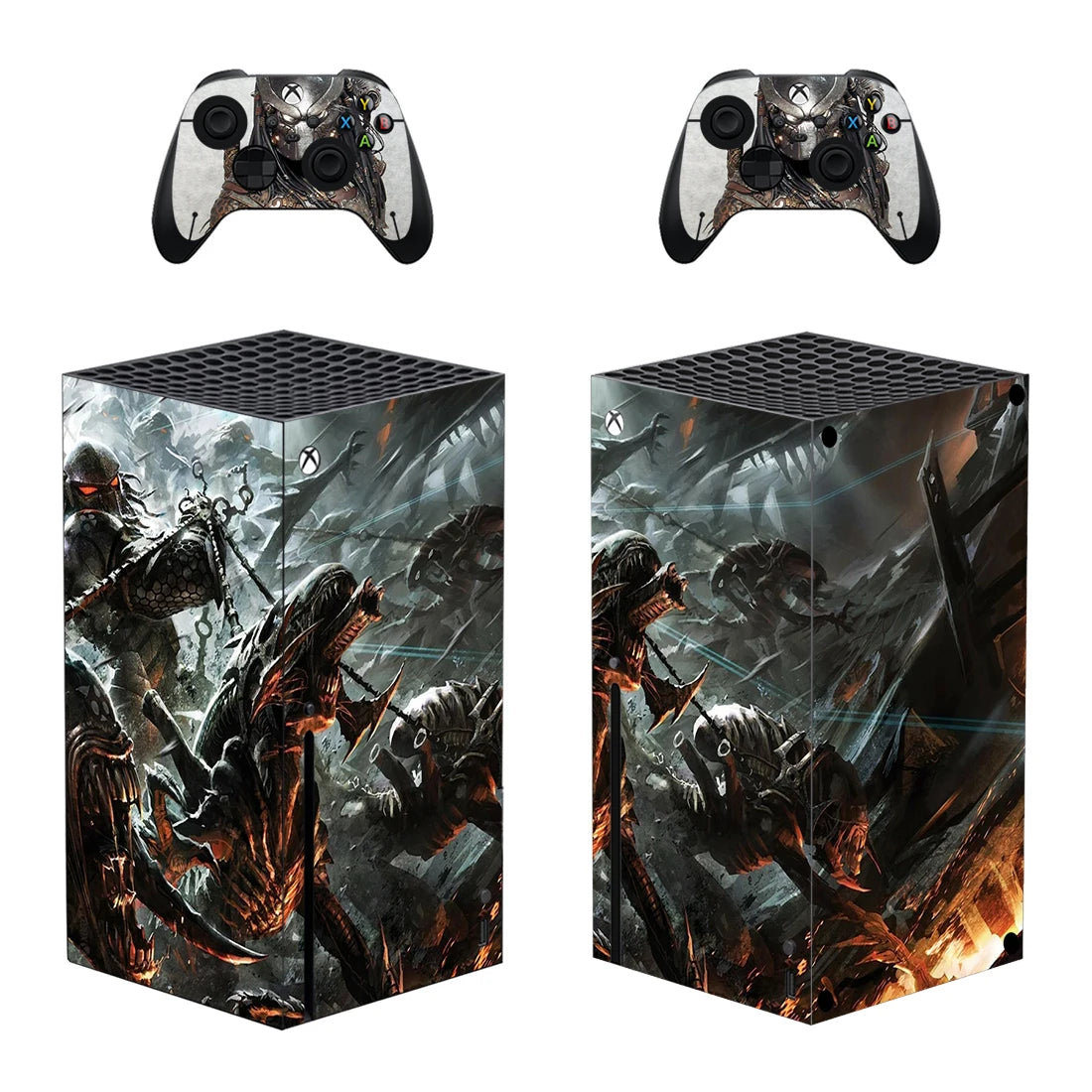Alien And Predator Protector Sticker Decal Cover for Xbox Series X Console and Contracoller XSX Skin Sticker Vinyl