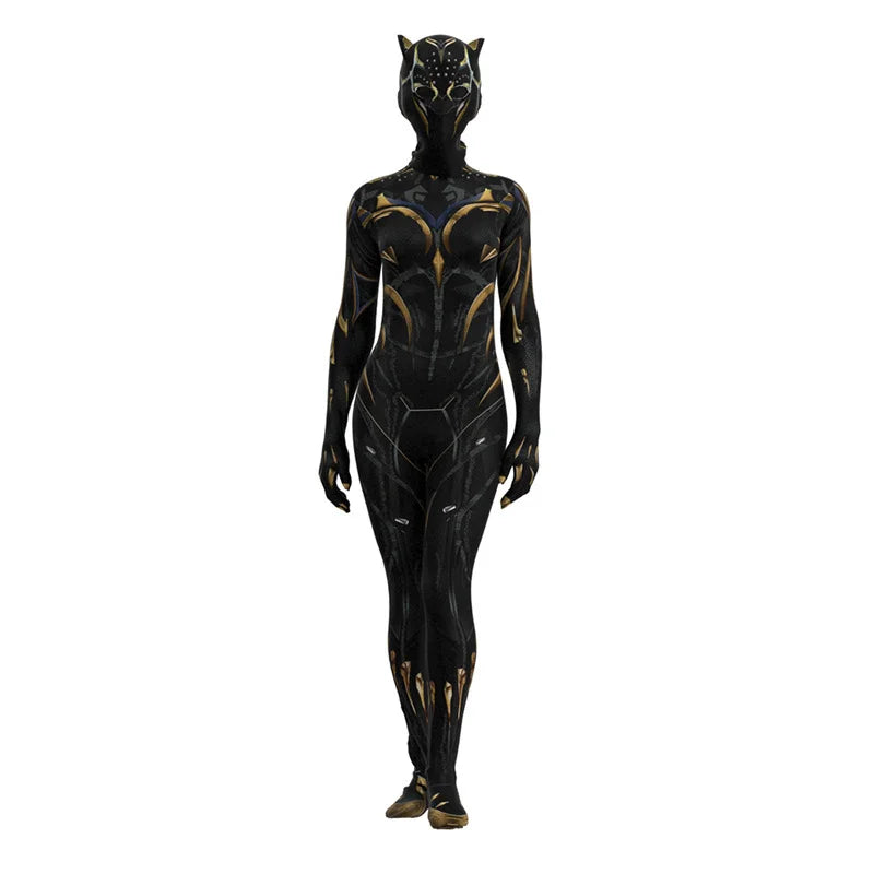 Black Panther Wakanda Forever Marvel Superhero Black Panther Shuri Cosplay Costume Jumpsuit Bodysuit Halloween Costume for Women
