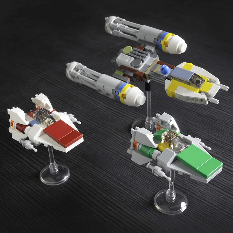 Buildmoc Space Wars Movie The Rebellion Starfighters X-Y Wing TIE Fighter Snowspeeder Millennium Spaceship Building Blocks Toys