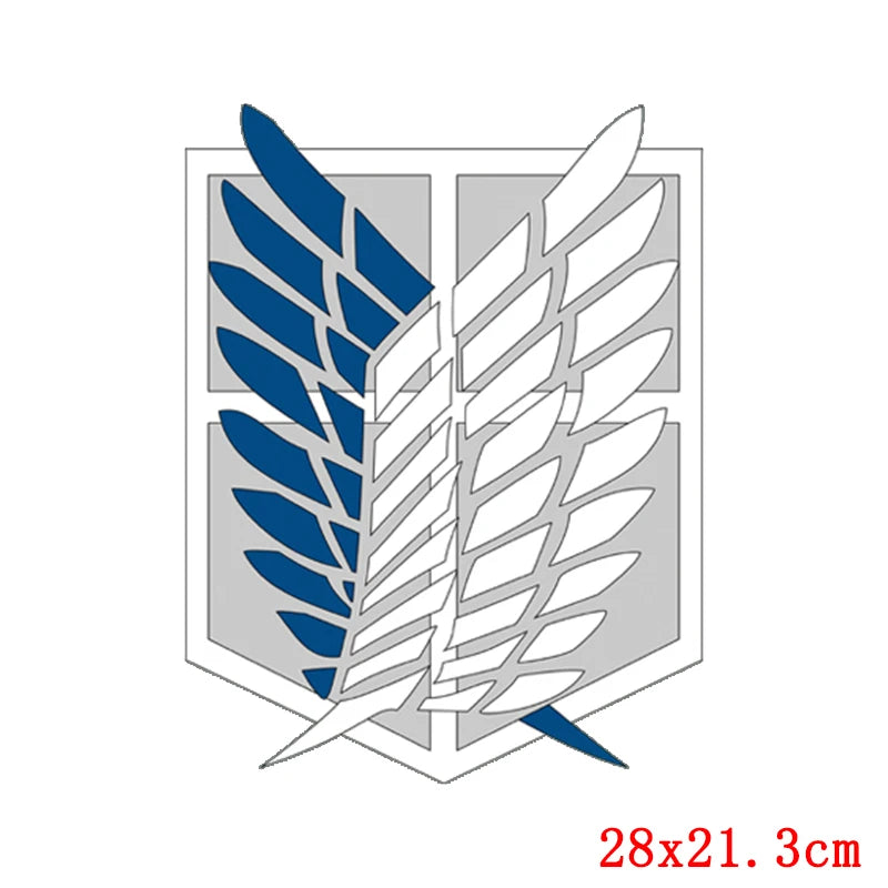 Attack On Titan Patches Iron On Transfers for Kids T-shirt Heat Transfer Vinyl Thermal Stickers For Jacket Decor Stickers