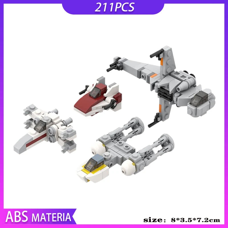 Micro Rebellion Starfighter Kit children toys Educational moc Building Blocks diy toys Space movie Collection bricks kids aldult