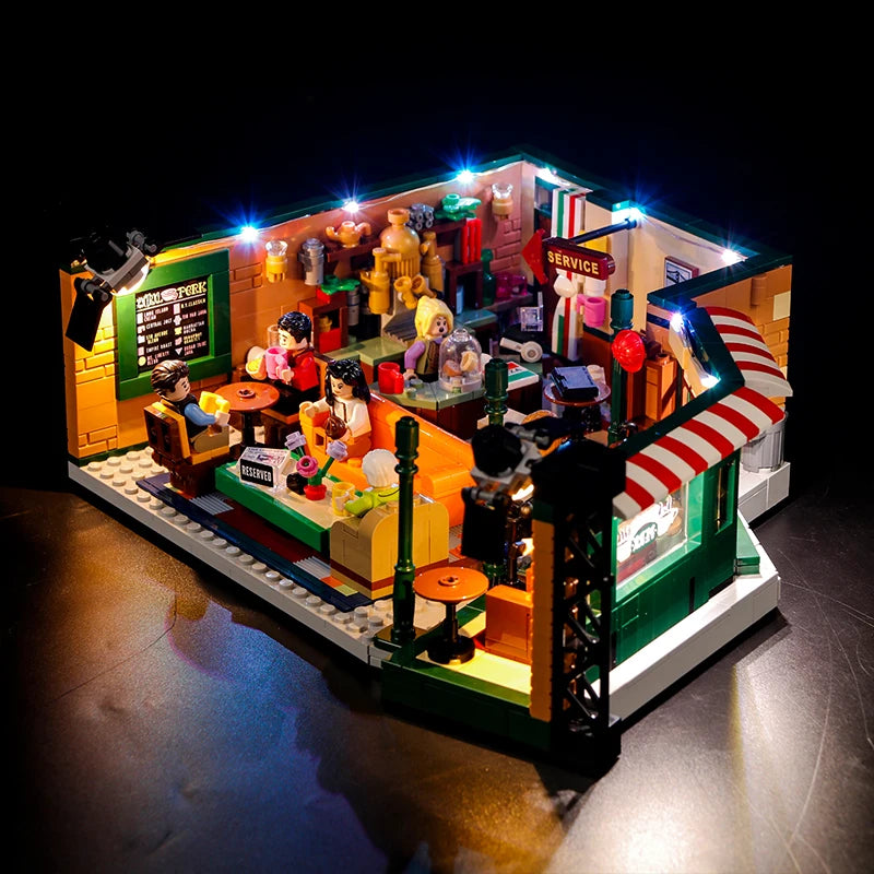 Vonado Creative Compatible LEGO 21319 Classic American Drama Friends Big Bang Theory Cafe LED Lighting Group Bricks Toys Gifts