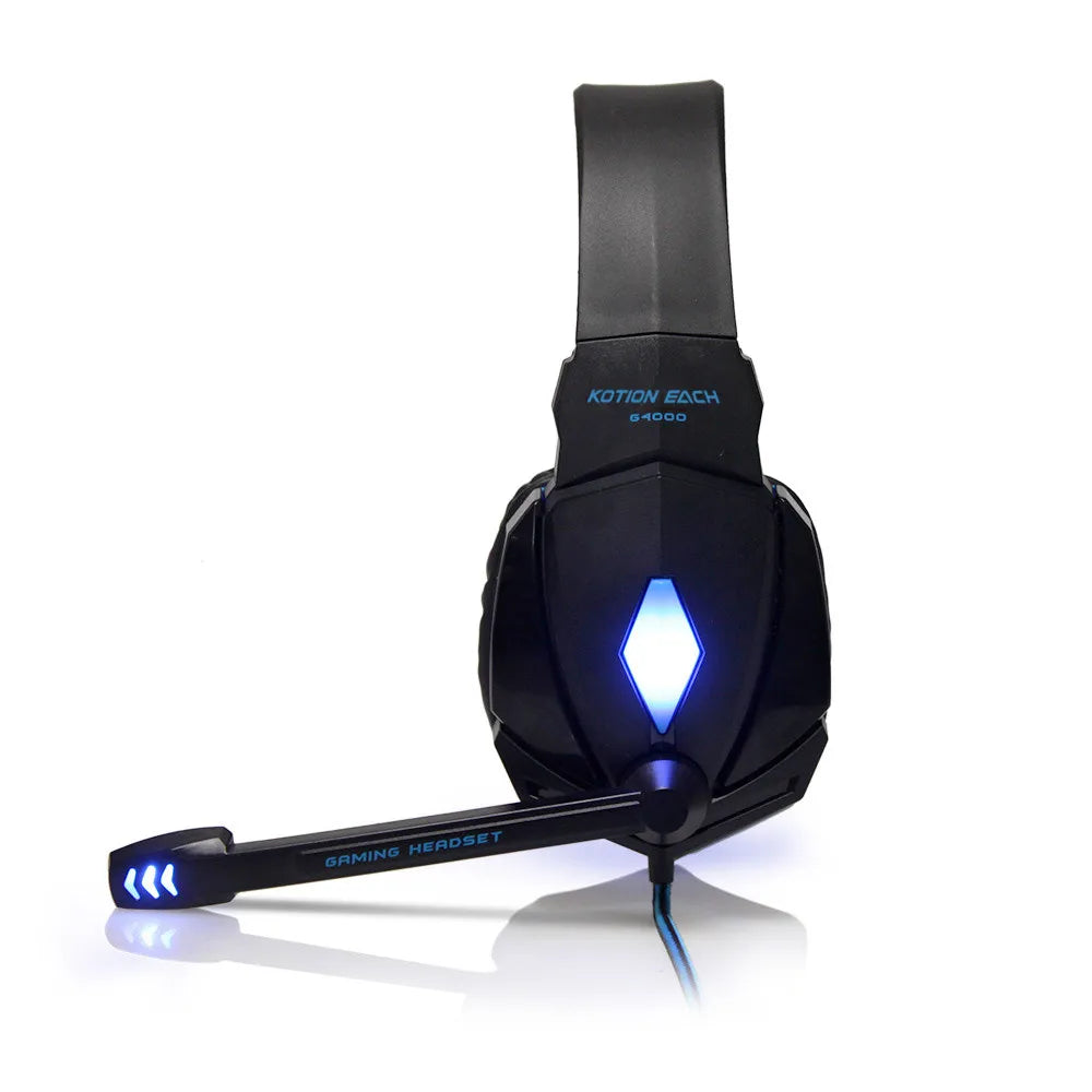 Kotion Each G4000 Gaming Headphones Deep Bass PS4 Gaming Headset with Microphone LED Light