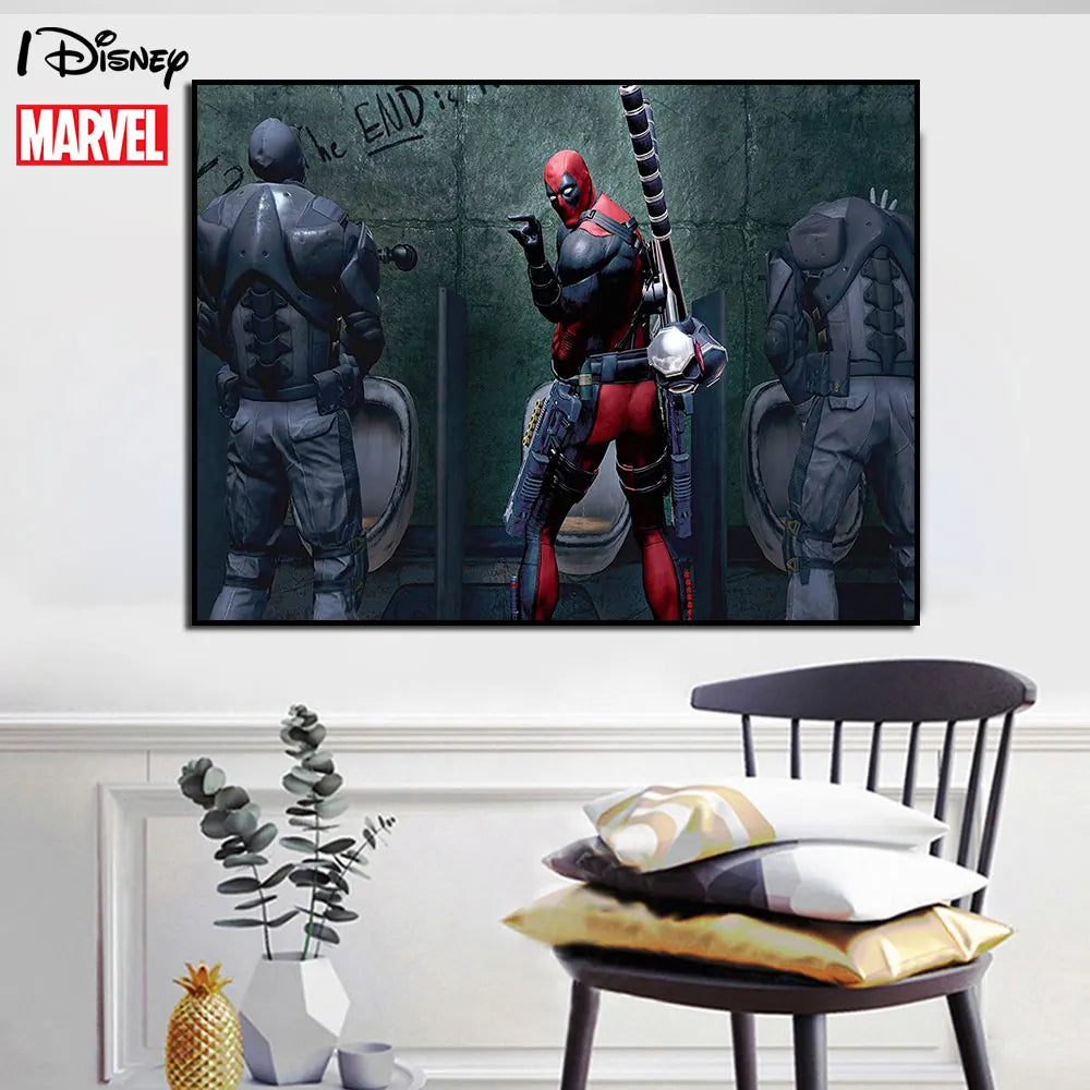 Marvel Poster Spiderman Deadpool Hulk Pee Posters and Prints Canvas Painting On the Wall Art Pictures for Room Home Decor