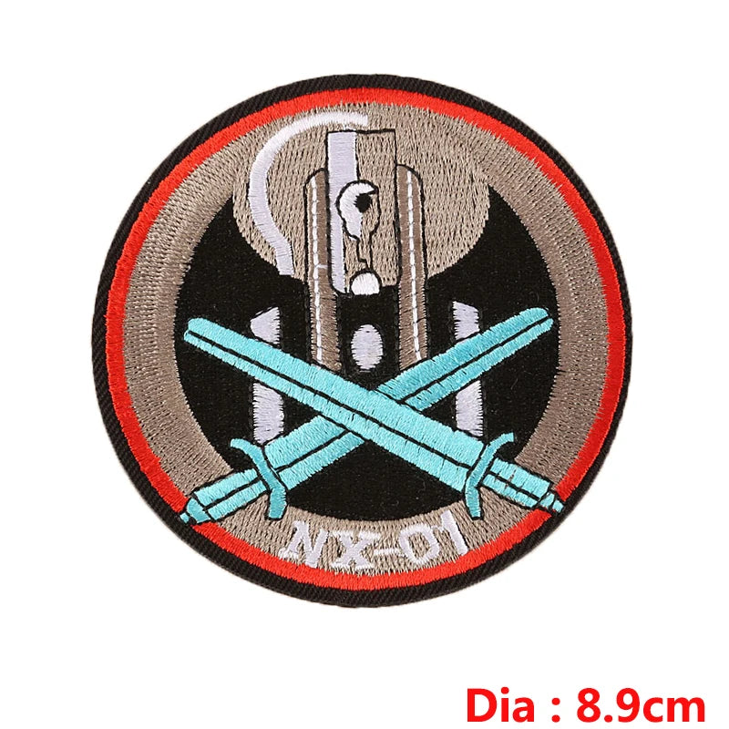 DIY Star Embroidery Patch 9 3/4 Trek Iron On Clothing On Patches Stripe Applique Patch College Badges Stickers For Jacket