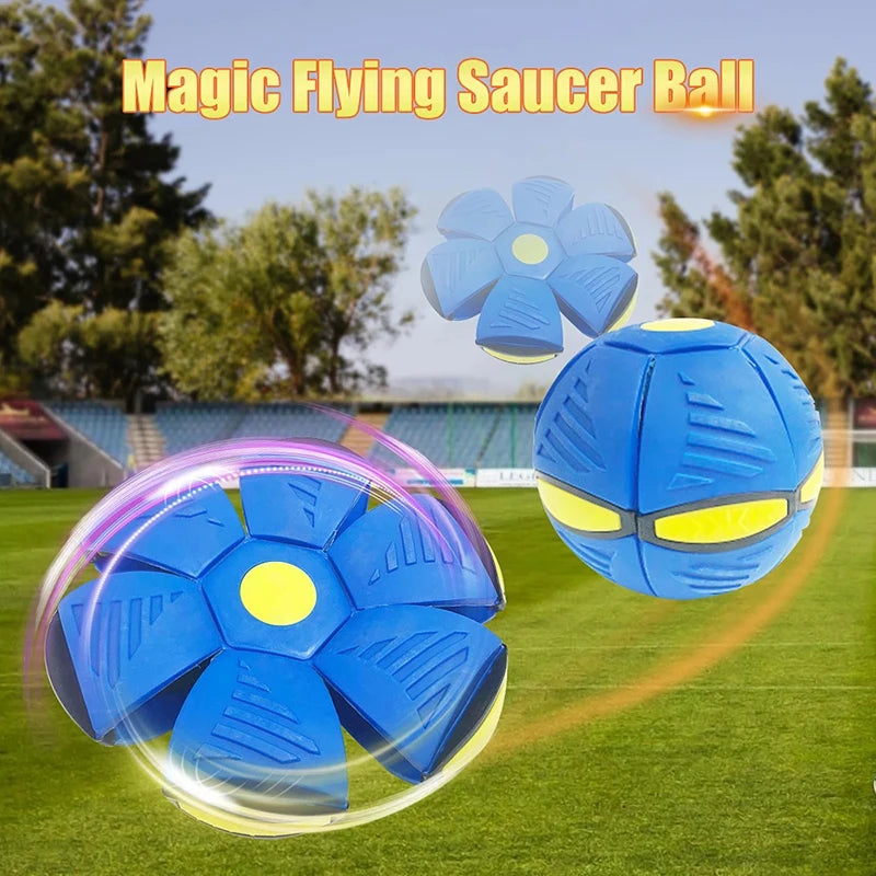 Kids Flying UFO Flat Throw Disc Ball Toys Garden Beach Basketball Game Outdoor Sports Decompression Deformation Toy For Children