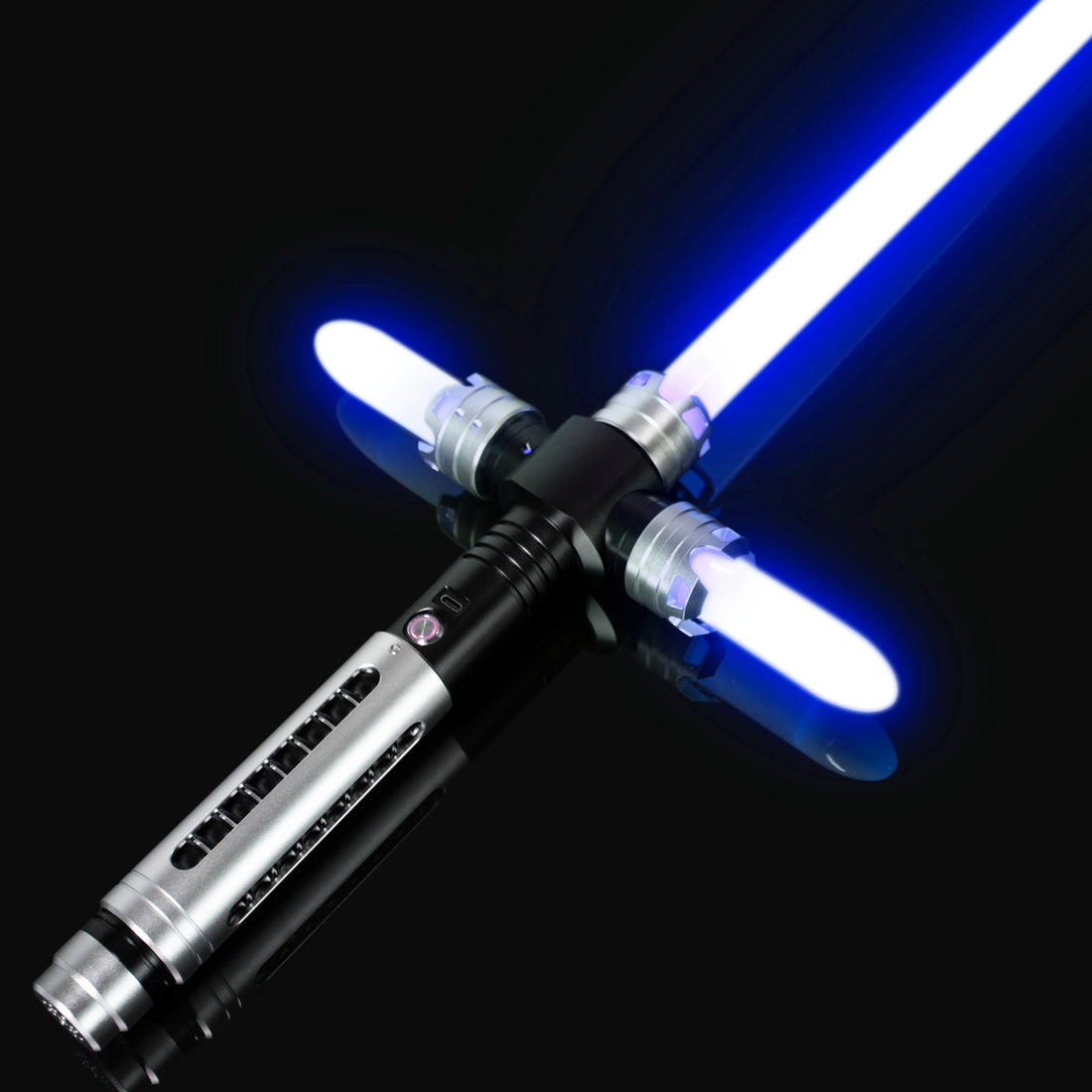 LGT DAMIENSABER Cross Guard Lightsaber- Dueling Sword Sensitive Smooth Swing Light Sabers with 12 Colors Changing 9 Sound Fonts