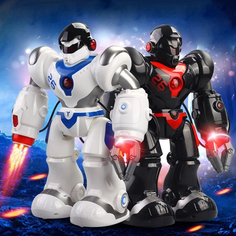 2.4G Voice Control Smart RC Robot Programming Demo Walking Glide Singing Dance Arm With Launch Missile Mutil-Function Boy RC Toy