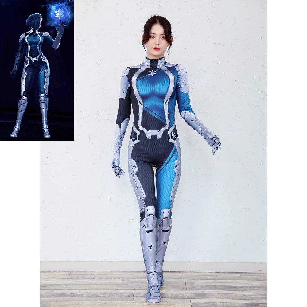 Women Girls Kids Future Fight Luna snow Seol Hee Cosplay Costume Zentai Superhero Bodysuit Suit Jumpsuits