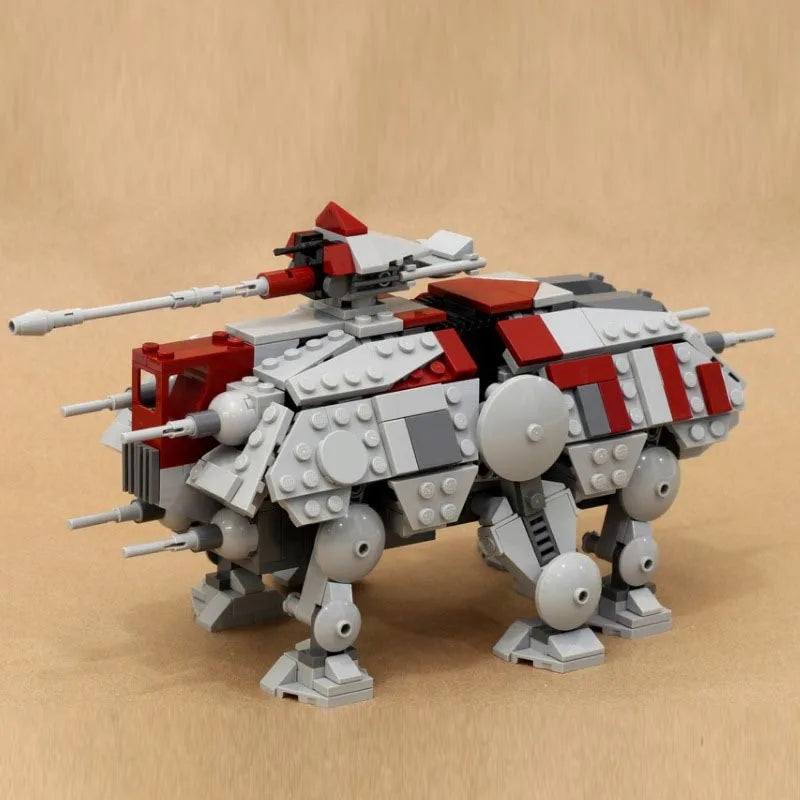 Buildmoc Movie All Terrain Tactical Enforcer Galactic Republic AT-TE Walker Building Blocks DIY Bricks Toys for Children Gifts