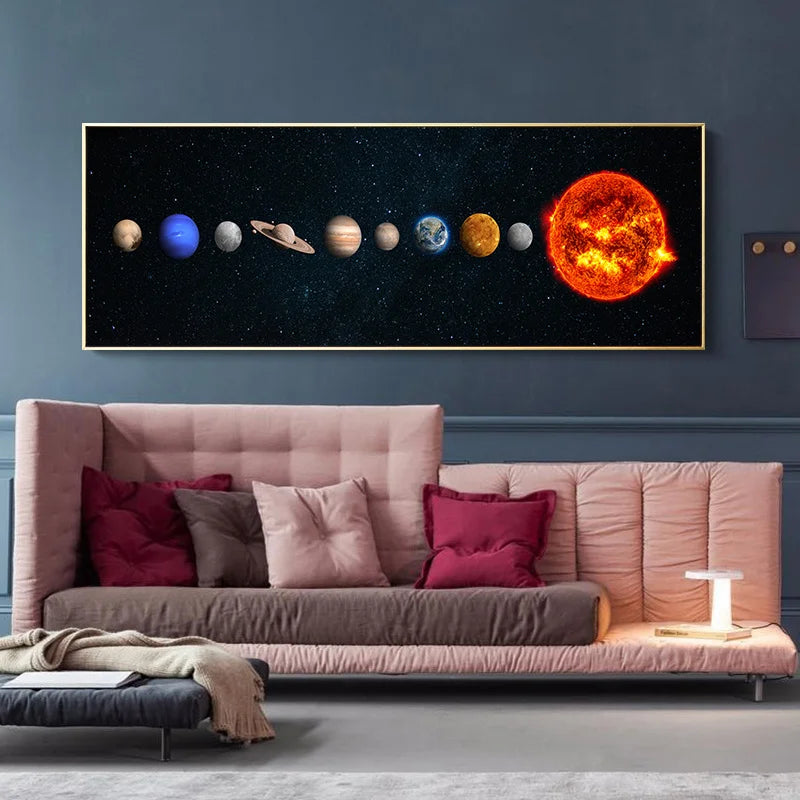 Cool Universe Space Planet Canvas Print Painting Modern Theme Hotel Room Home Decoration Painting Children's Room Decor Poster