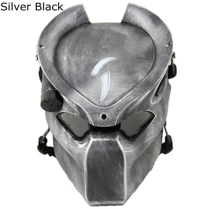 Alien vs. Predator Helmet Mask with Light Halloween Masquerade Cosplay Costume Props CS War Game Outdoor Tactical Airsoft Masks