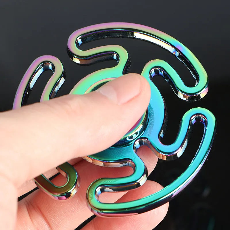 Colorful Maze Tri-spinner Fidget Spinner Steel Hand Spinner 606 steel Bearing Educational Toys Spinner Hand Anti Stress Toy