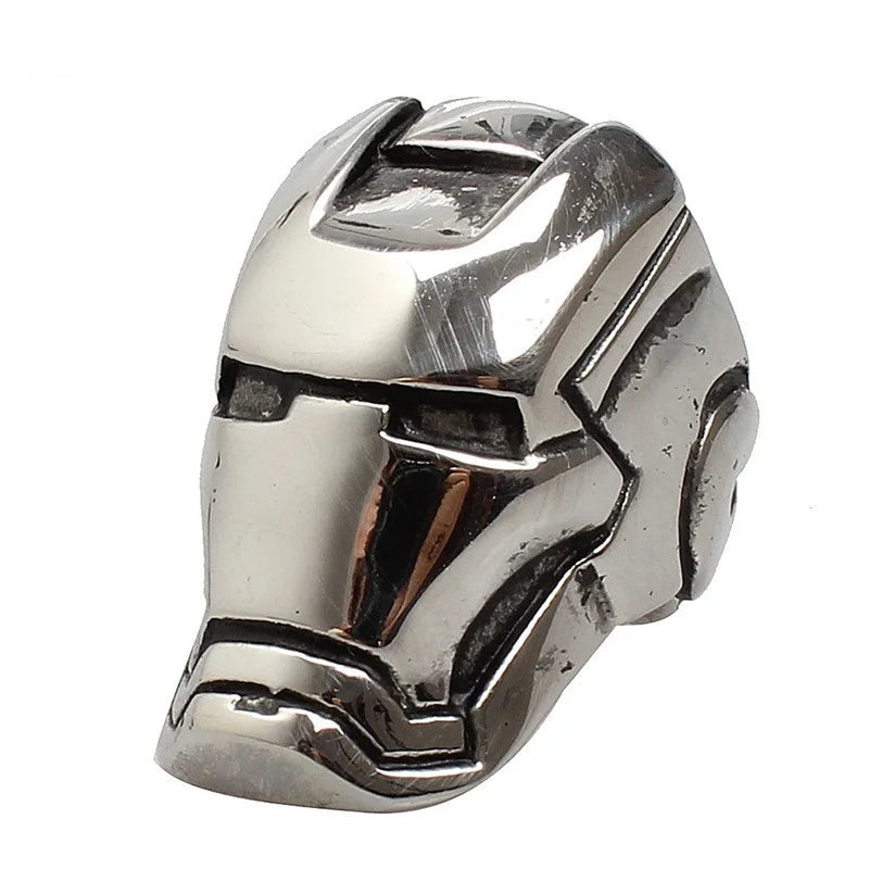 Europe  jewelry wholesale Iron Man helmet mask titanium steel rings