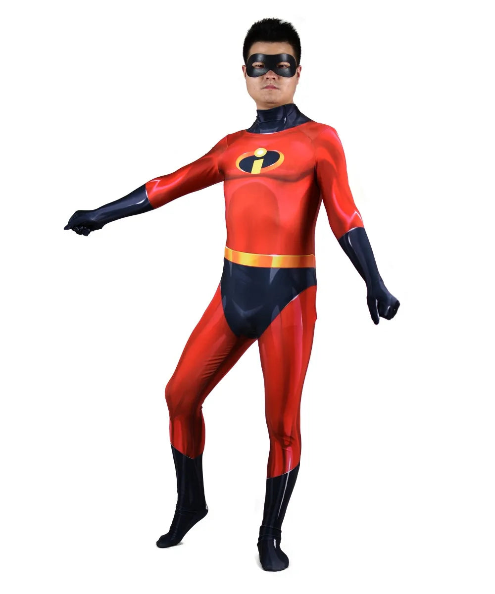 Unisex Classic The Incredibles 2 Bob Mr Superhero Cosplay Costume High Quality Zentai Bodysuit Halloween Jumpsuits