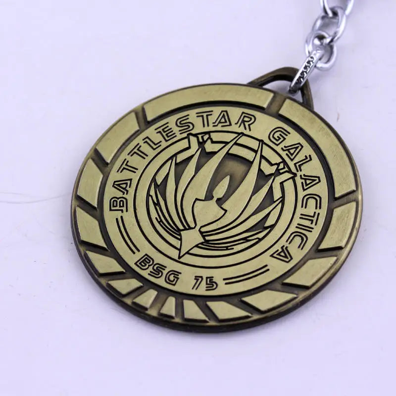Battlestar Galactica BSG 75 Keychain can Drop-shipping Metal Key Rings For Gift Chaveiro Key chain Jewelry for cars